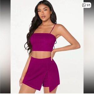 SHEIN Purple Skirt Set💜